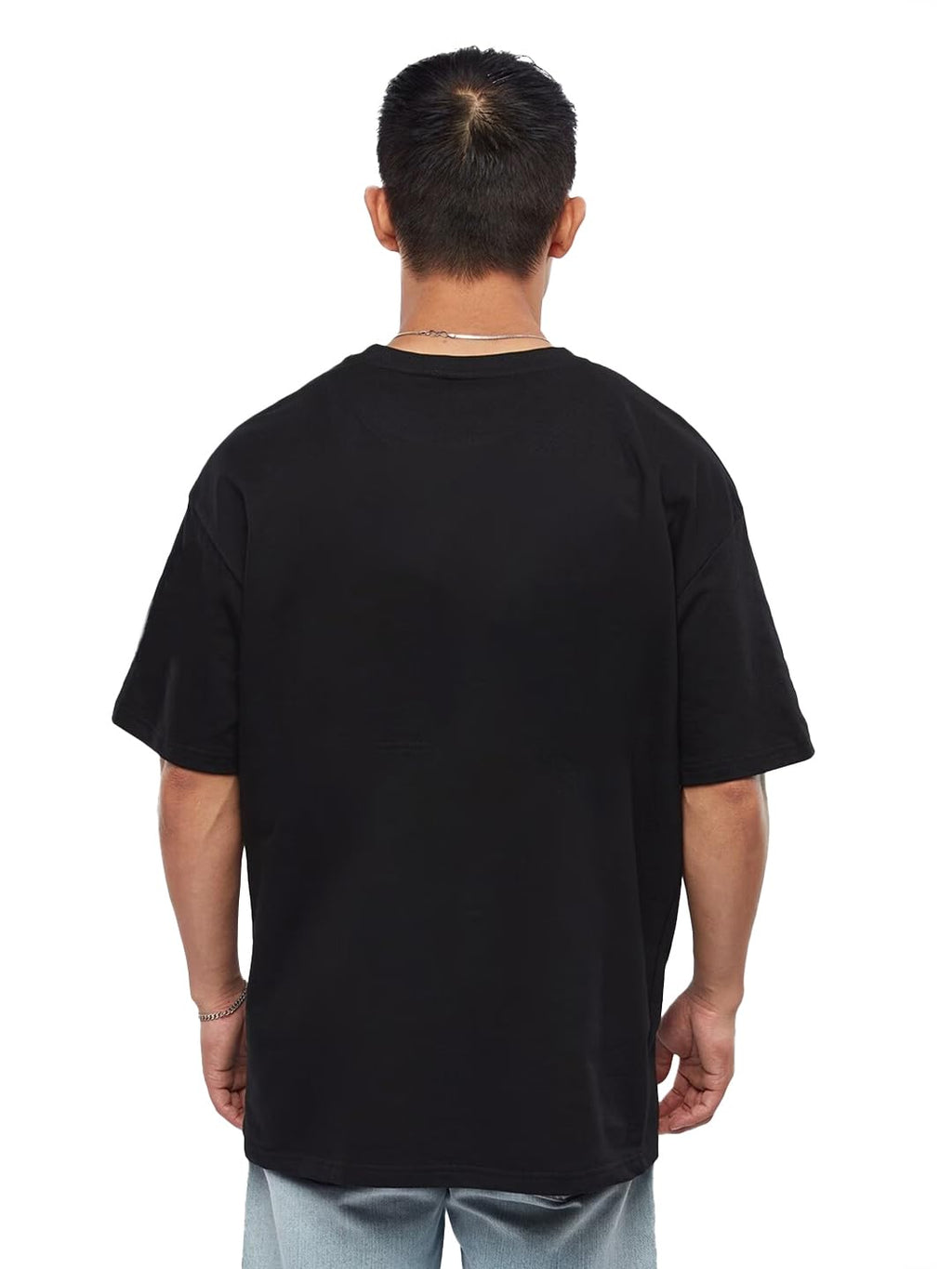 LEOTUDE Men's Half Sleeve Round Neck Cottonblend Graphic Print Oversized Tshirt for Man