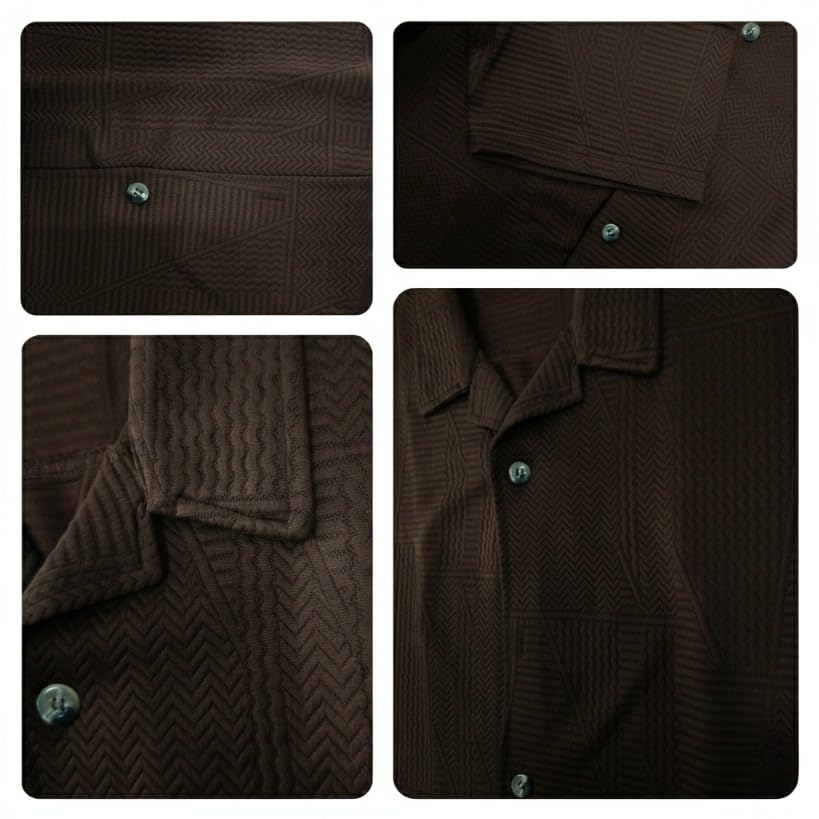 Leriya Fashion Shirt for Man | Mens Casual Shirts | Shirt for Man| Shirts for Mens Stylish |Half Sleeve Button Down Textured Summer Wear (Available in Plus Sizes)