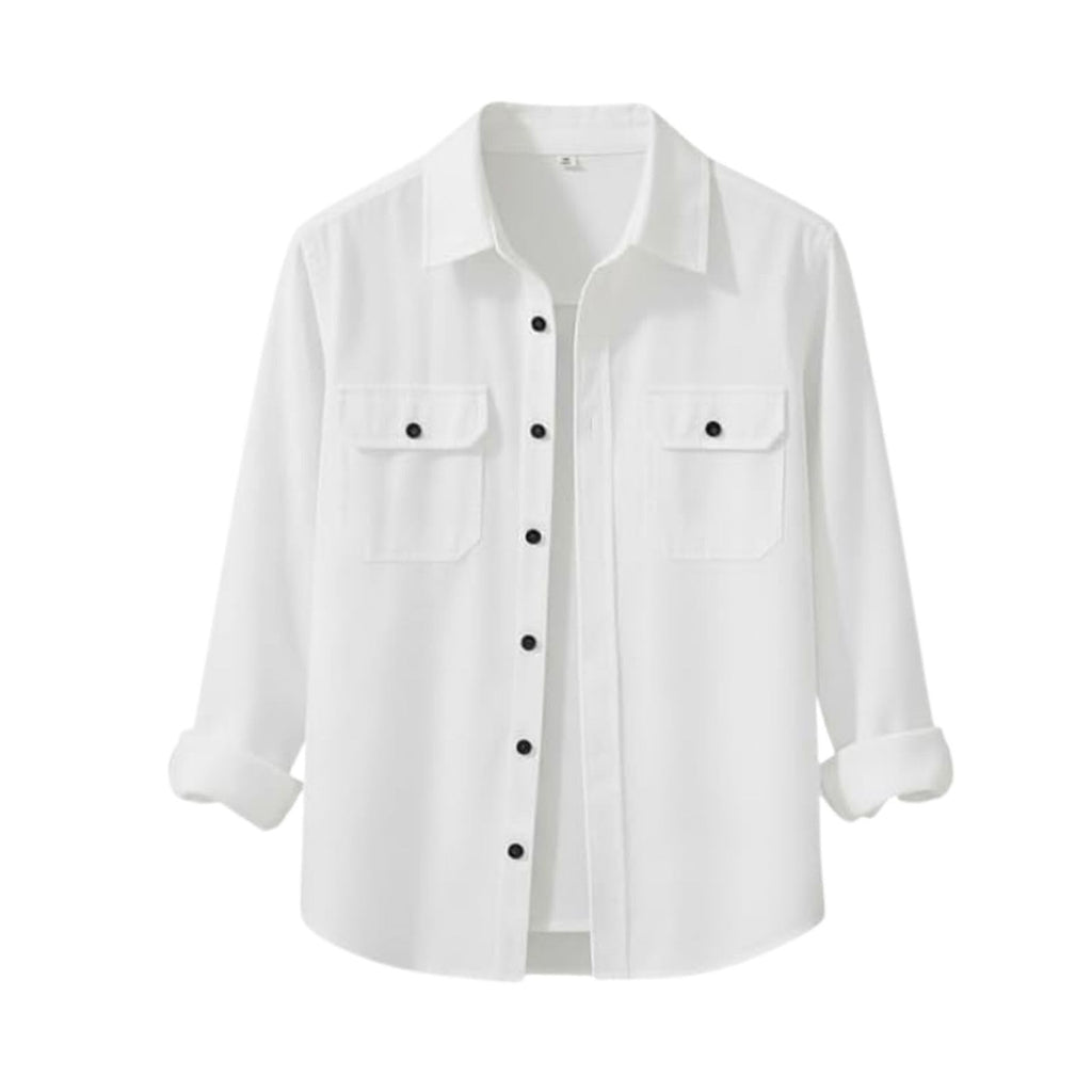DEELMO Men’s Stylish Cotton Blend Casual Shirt || Full Sleeve Button-Down Shirt with Dual Flap Pockets || Comfortable Breathable Fabric || Perfect for Casual Office and Outing Wear