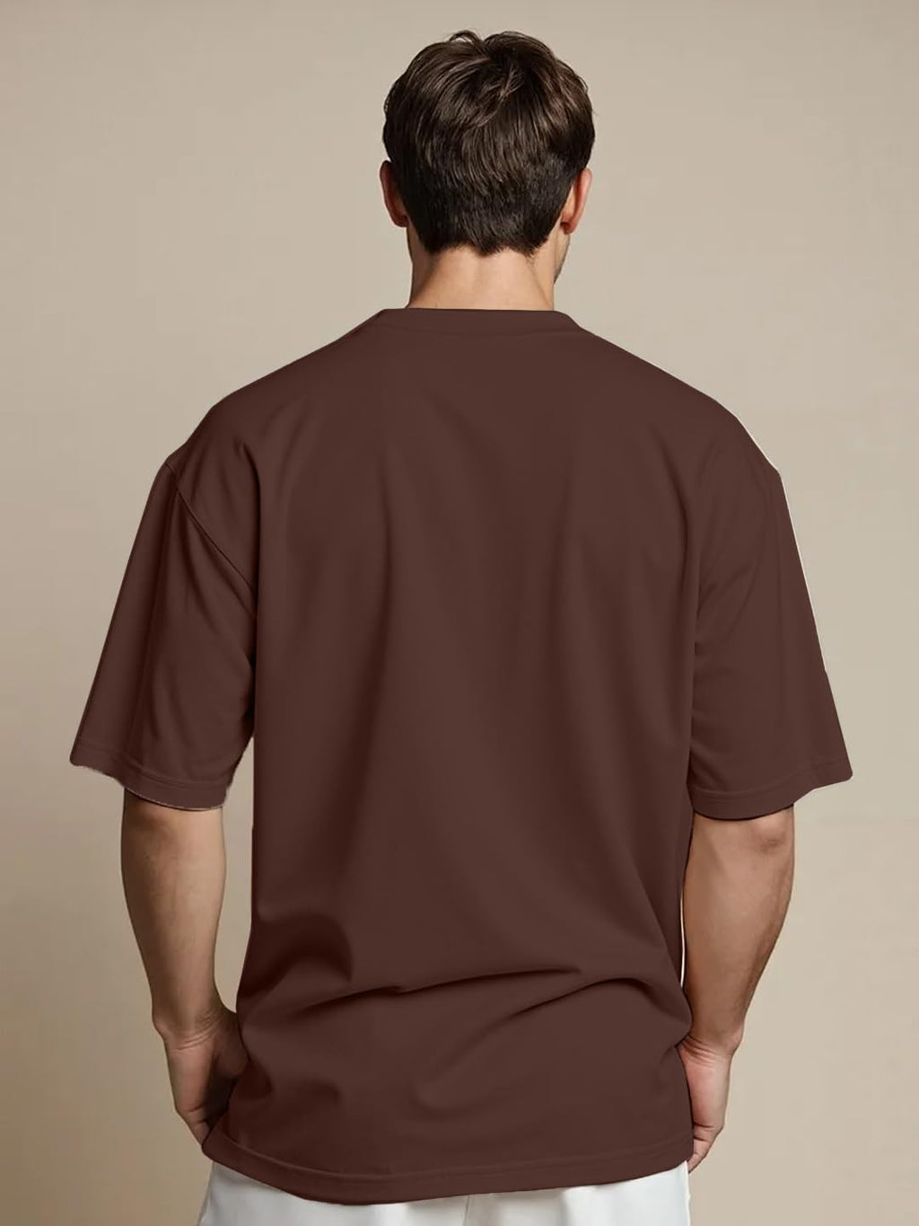 LEOTUDE Men's Half Sleeve Round Neck Cottonblend Graphic Print Oversized Tshirt for Man