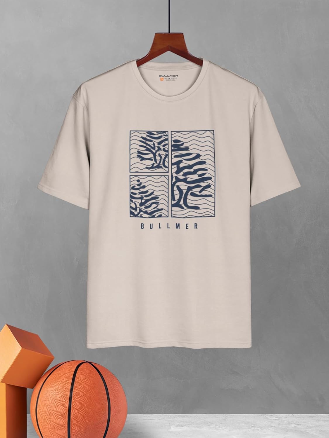 BULLMER Trendy Clothing Set with Oversized T-Shirt & Pants Co-ords for Men