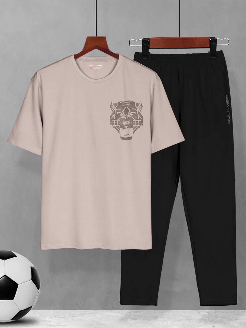 BULLMER Trendy Clothing Set with Oversized T-Shirt & Pants Co-ords for Men