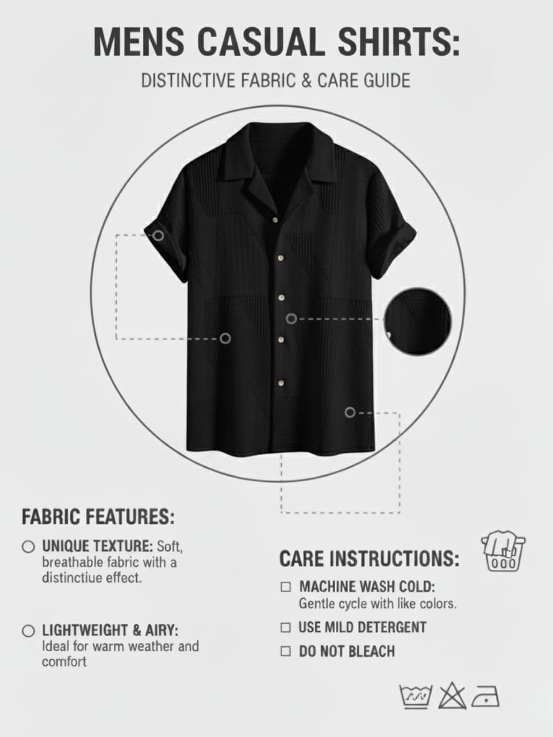 Leriya Fashion Shirt for Man | Mens Casual Shirts | Shirt for Man| Shirts for Mens Stylish |Half Sleeve Button Down Textured Summer Wear (Available in Plus Sizes)