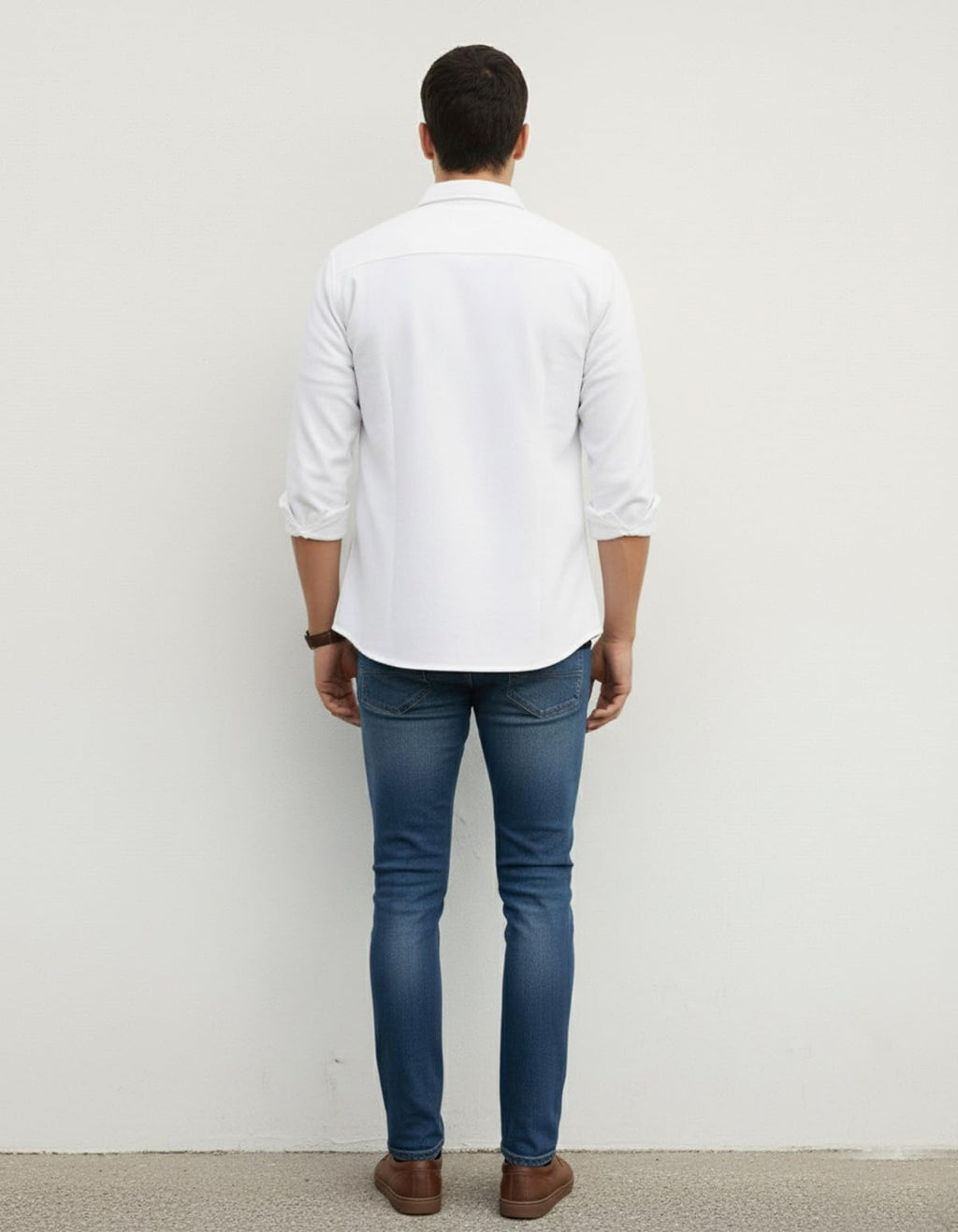 DEELMO Men’s Stylish Cotton Blend Casual Shirt || Full Sleeve Button-Down Shirt with Dual Flap Pockets || Comfortable Breathable Fabric || Perfect for Casual Office and Outing Wear