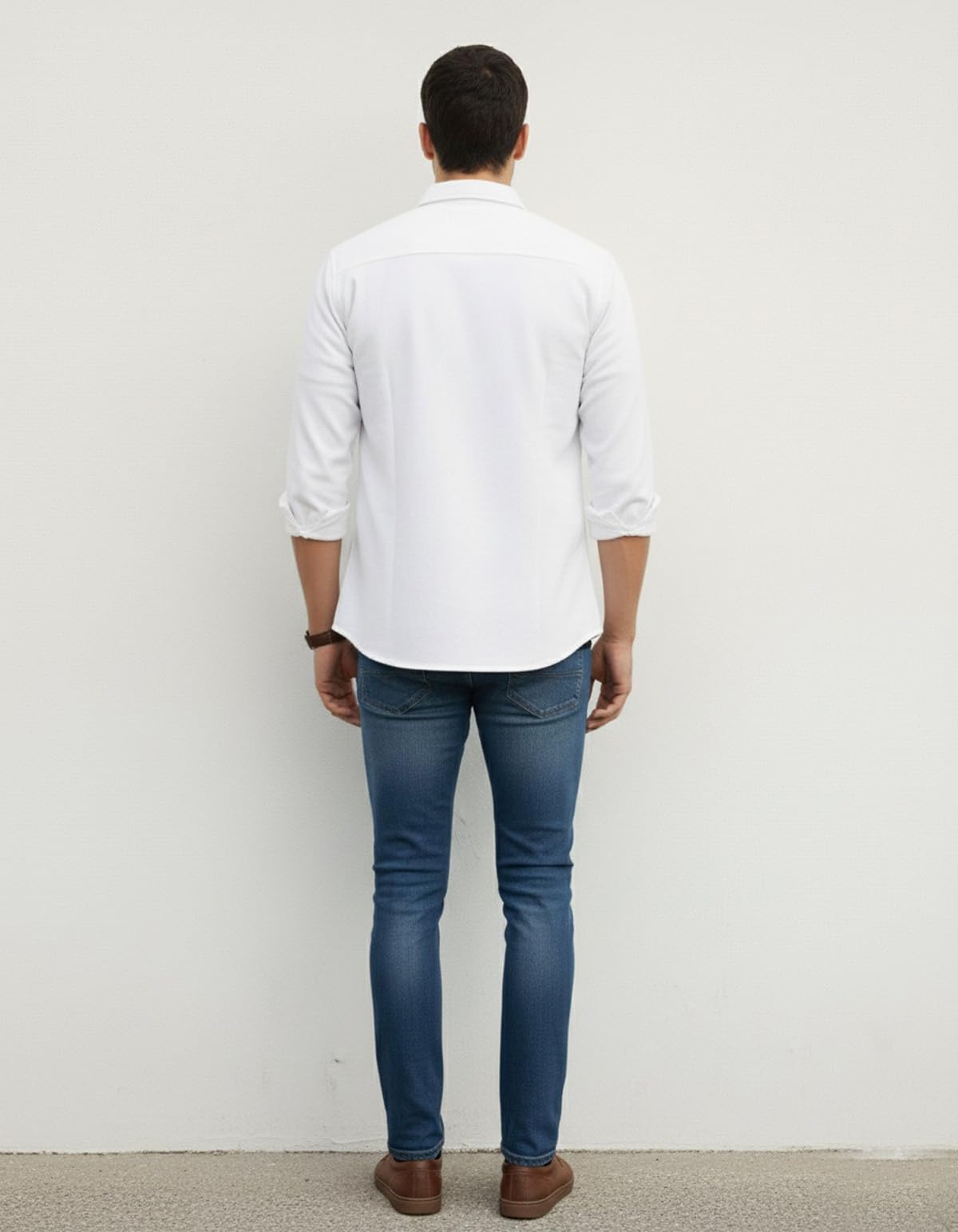 DEELMO Men’s Stylish Cotton Blend Casual Shirt || Full Sleeve Button-Down Shirt with Dual Flap Pockets || Comfortable Breathable Fabric || Perfect for Casual Office and Outing Wear