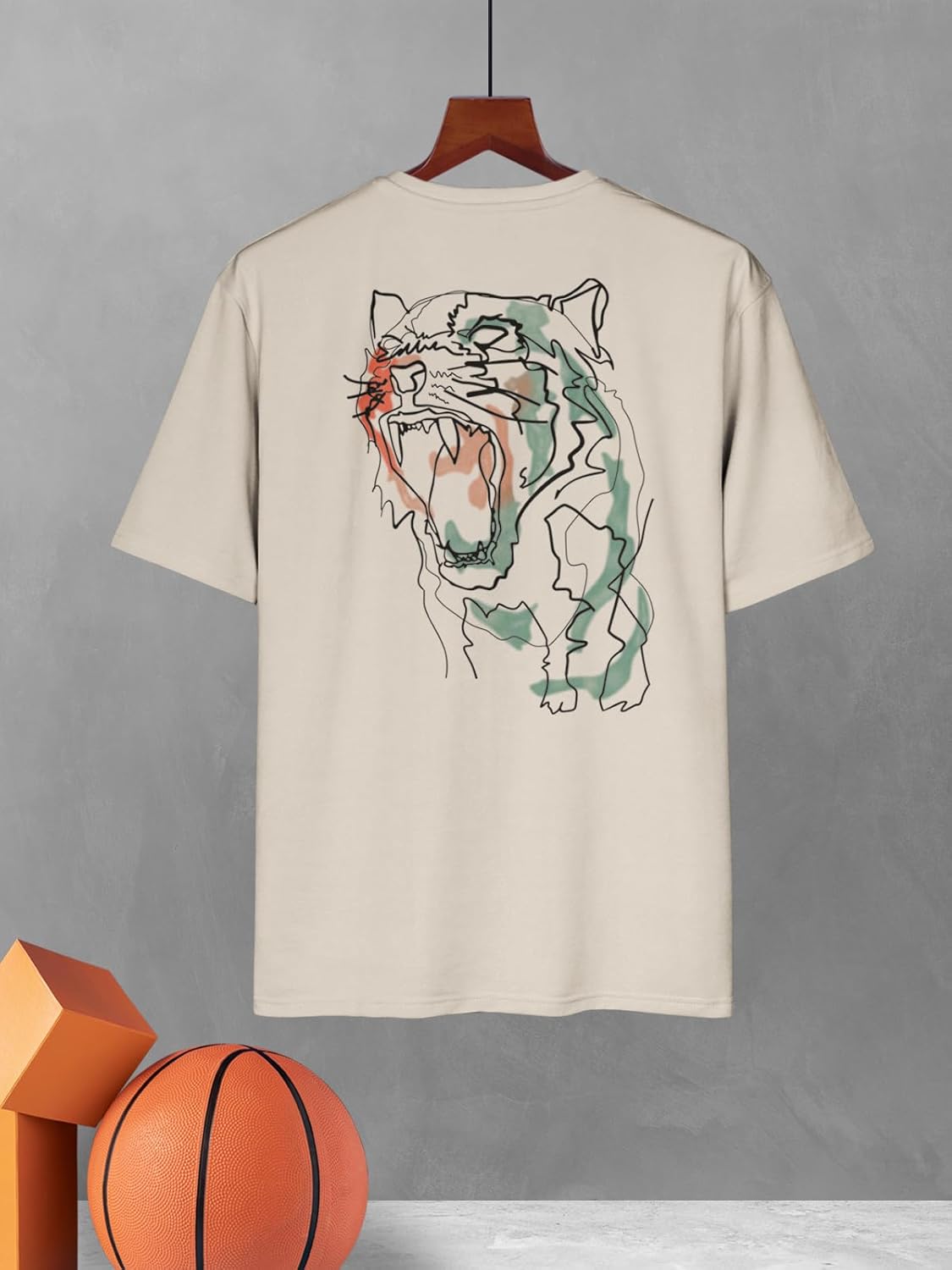 BULLMER Trendy Clothing Set with Oversized T-Shirt & Pants Co-ords for Men