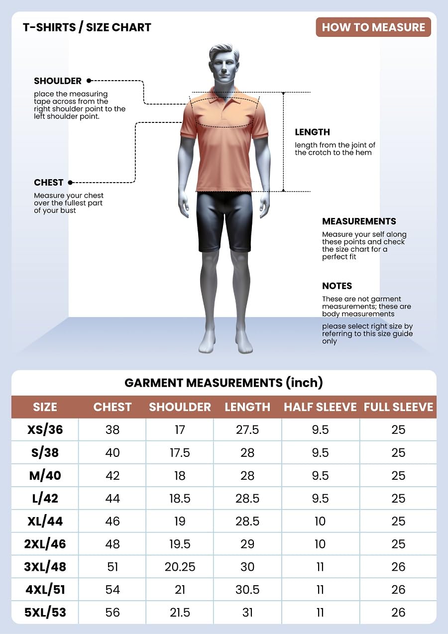 GRECIILOOKS Men's Polycotton Regular Fit Stylish Half Sleeve Casual T-Shirt Plain & Trendy (Available in Plus Size and Combo Pack of 2)