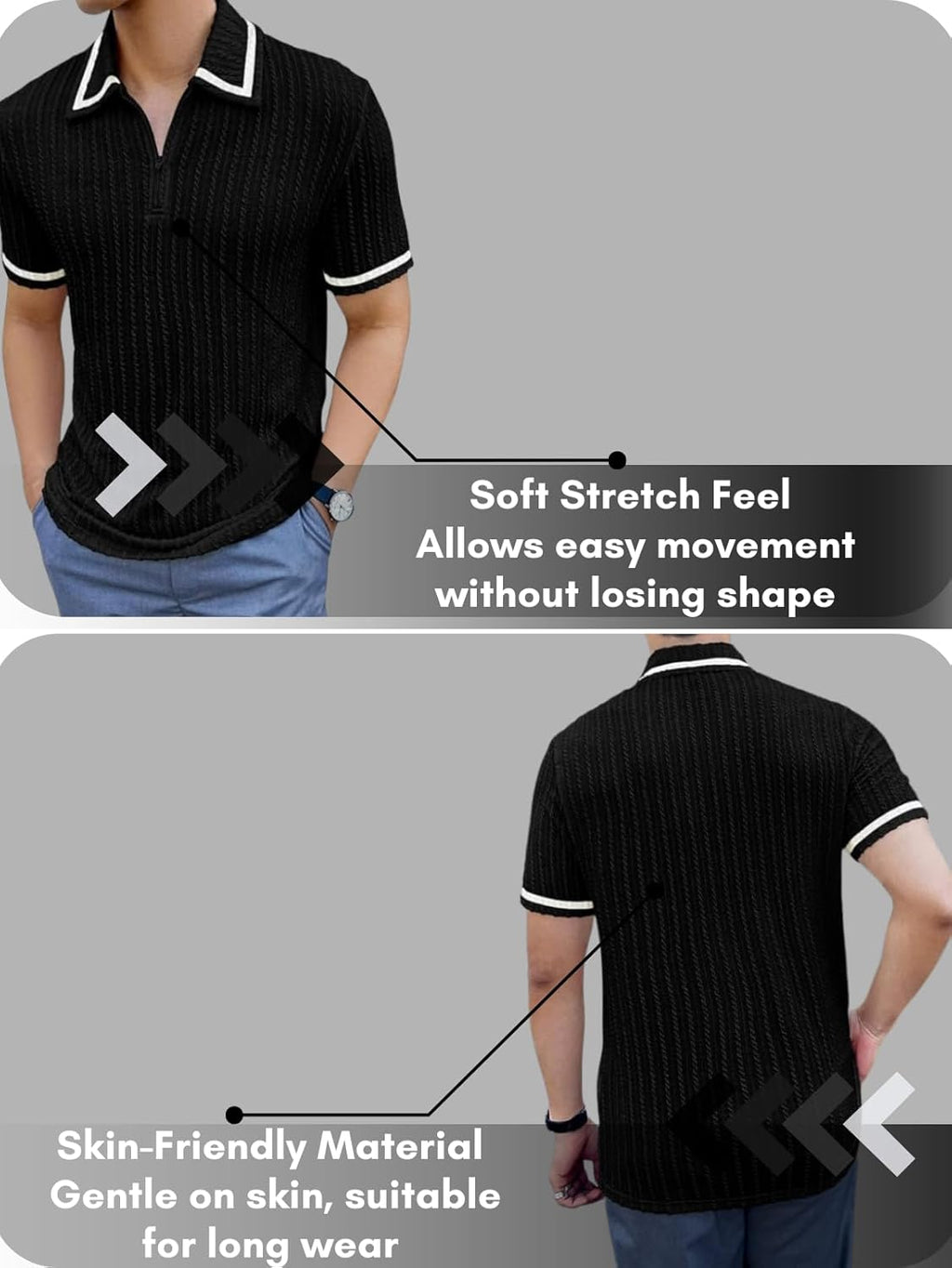 GRECIILOOKS Men's Polycotton Regular Fit Stylish Half Sleeve Casual T-Shirt Plain & Trendy (Available in Plus Size and Combo Pack of 2)